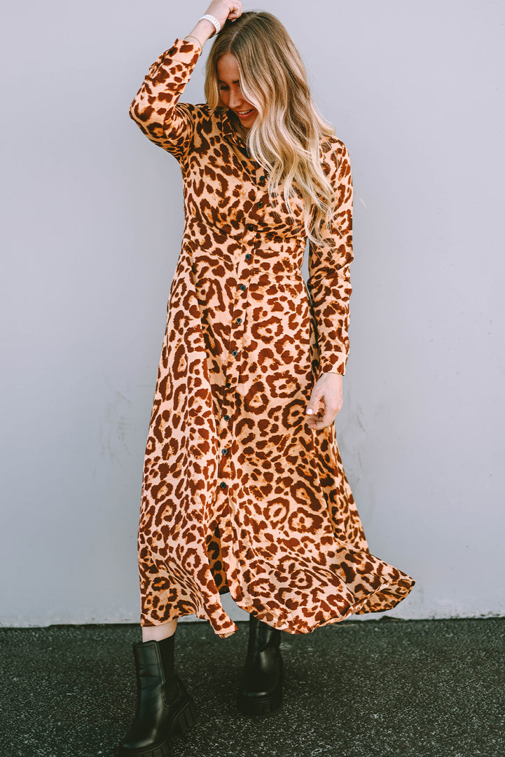 Maxi vestido animal Print