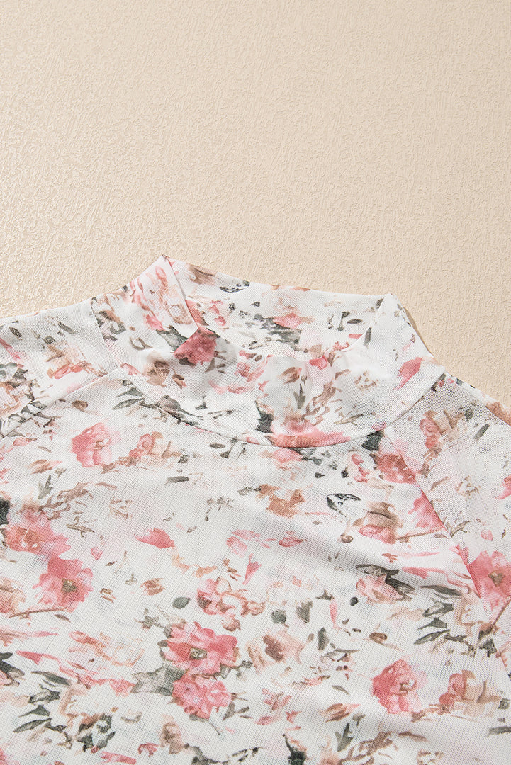 Blusa de mangas largas floral