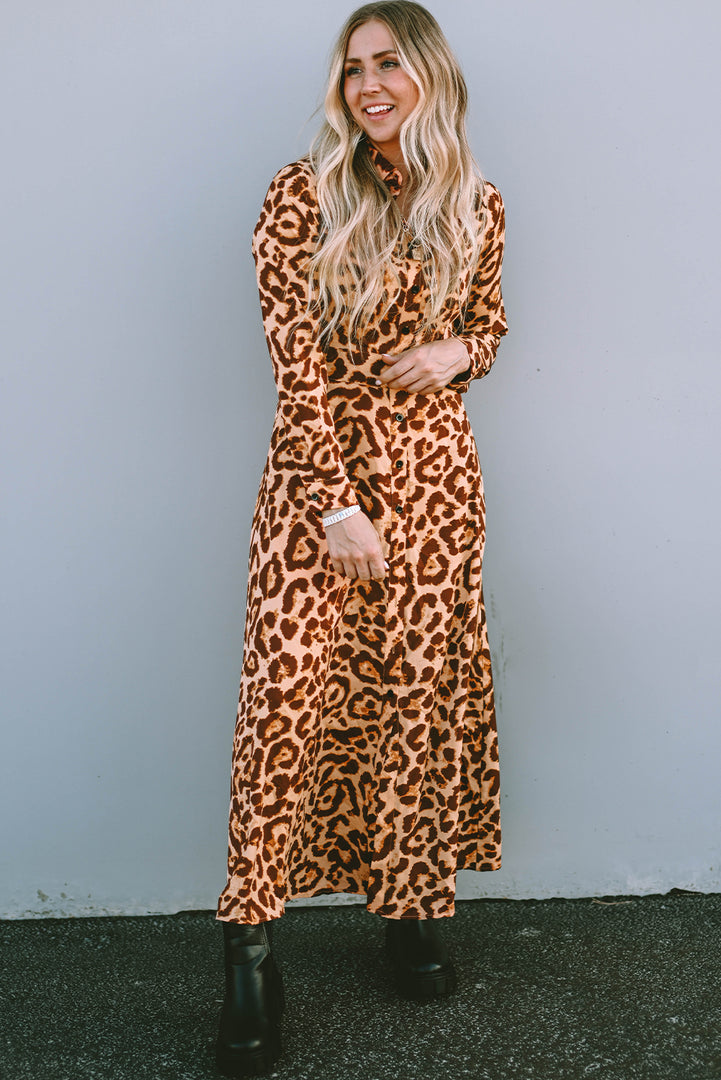 Maxi vestido animal Print