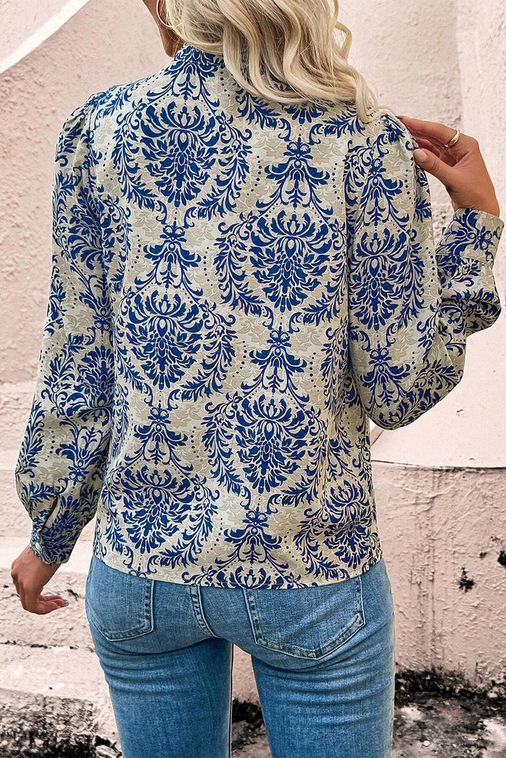 Blusa azul bohemia