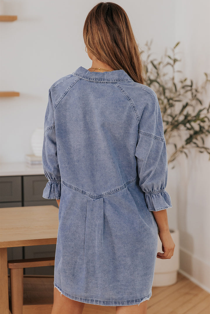 Vestido camisero denim