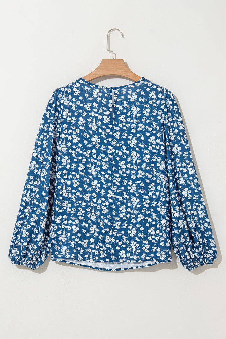 Blusa azul floral