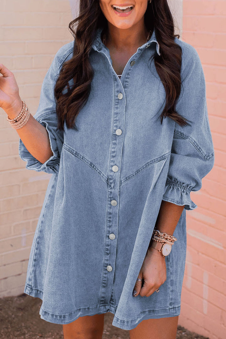 Vestido camisero denim